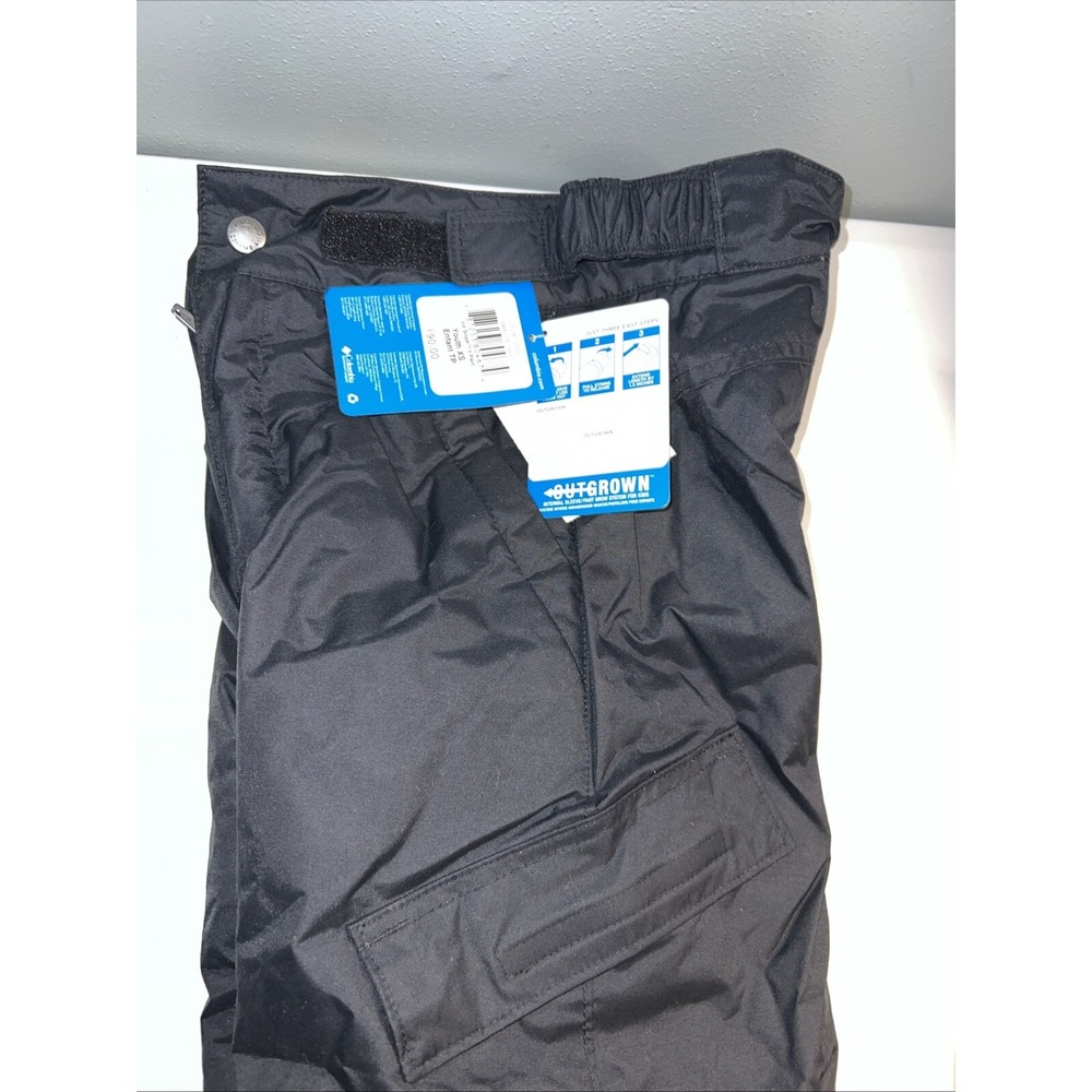 NWT Columbia Ice Slope II Pants, Boys, Black, XS(6-7)